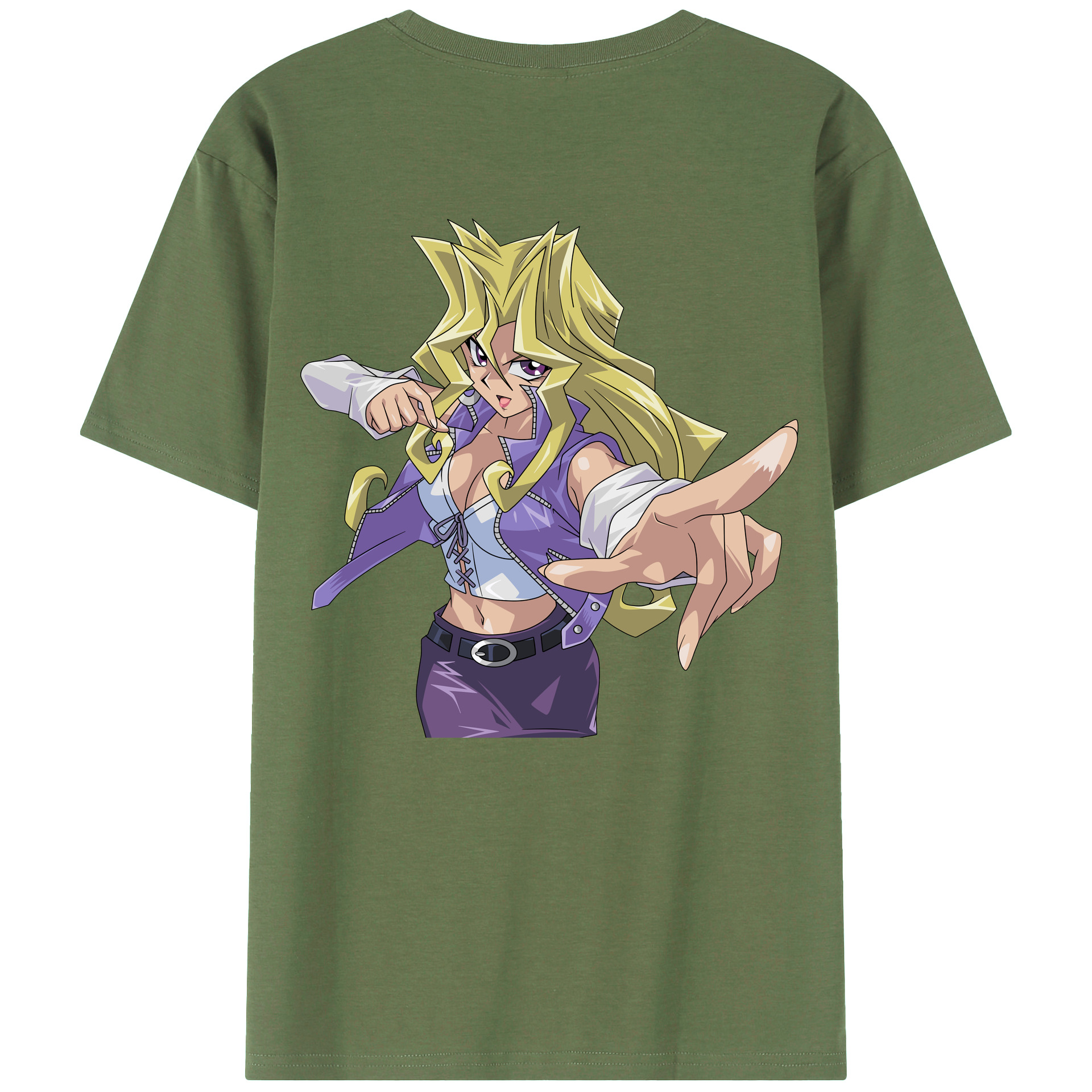 （画像用） 遊☆戯☆王 Yu-Gi-Oh! 綿100％ メンズ半袖Tシャツ（バックプリント） 通気性